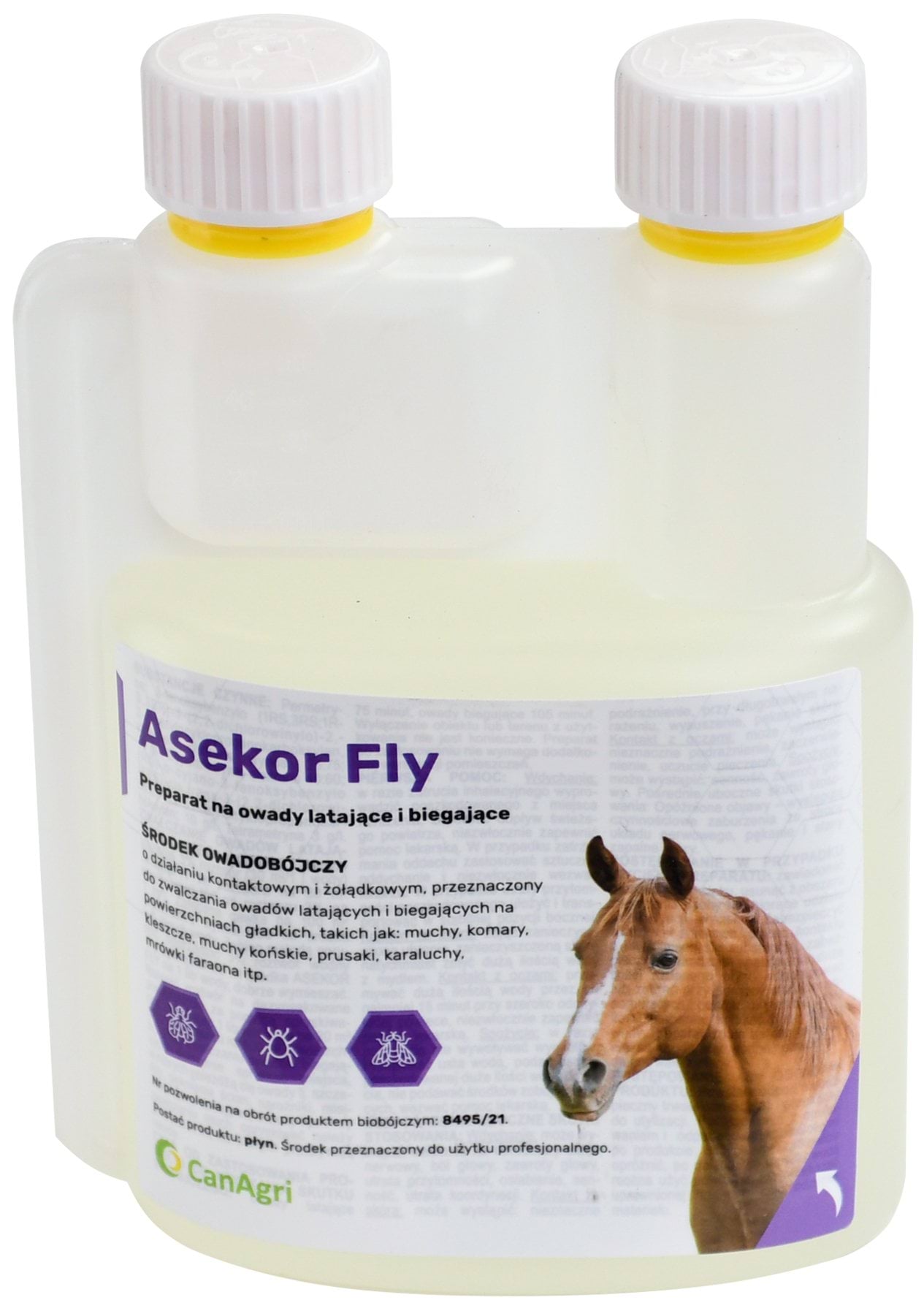 Preparat na owady latające i biegające ASEKOR FLY bezbarwny 600 ml - Cavalo